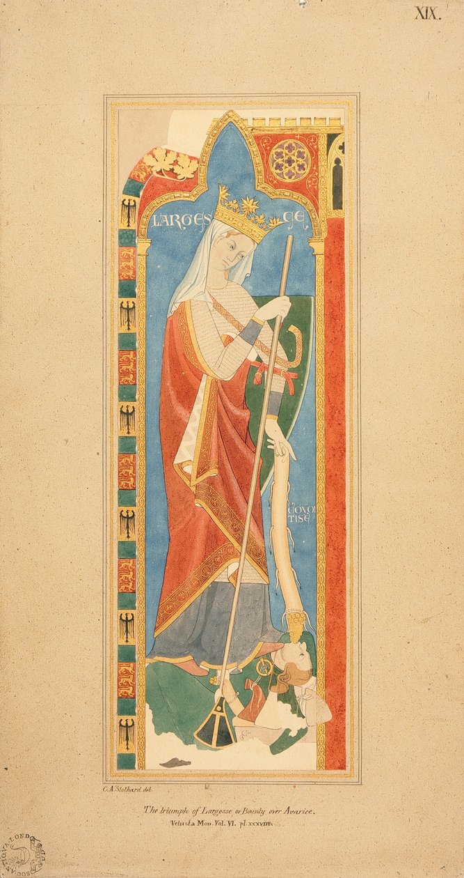 Les Vertus Largesce et Debonerete (Largesce) 1819 - Charles Alfred Stothard