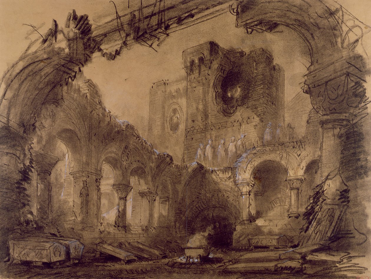 Ruines, décor de scène pour une représentation de 