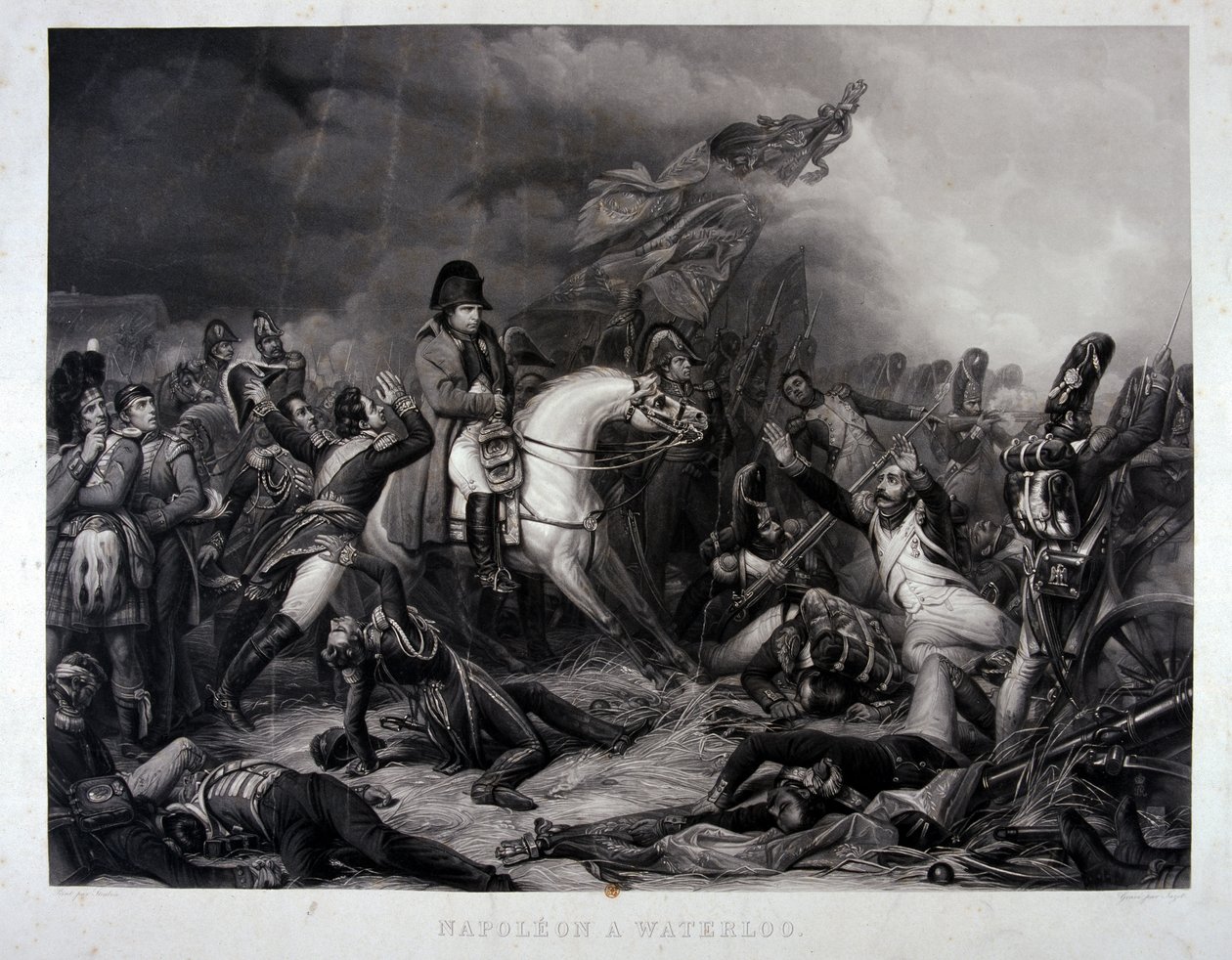 Napoléon (1769-1821) à la bataille de Waterloo, 1815 - Carl von Steuben