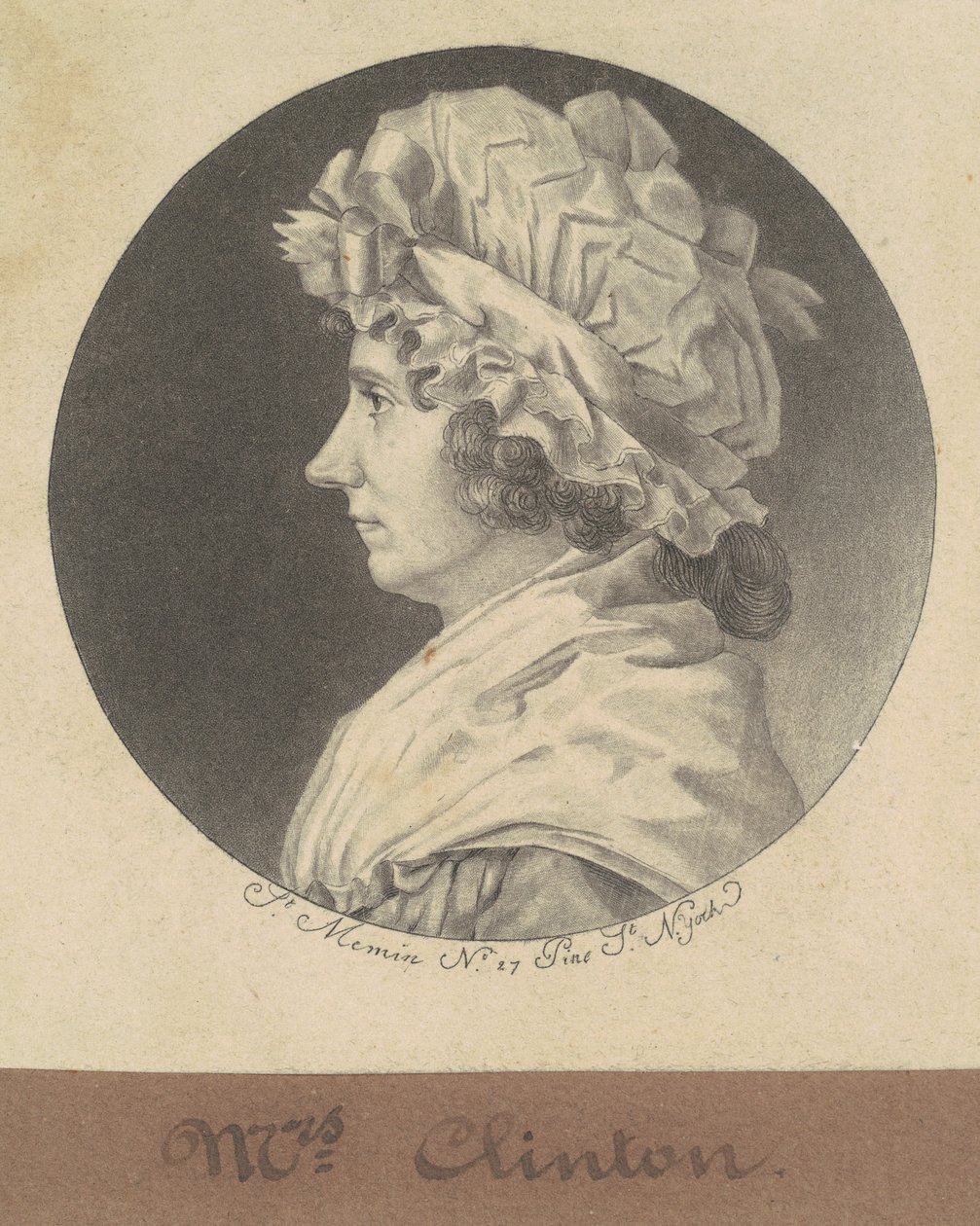 Cornelia Tappen Clinton - Charles B. J. Févret de Saint Mémin