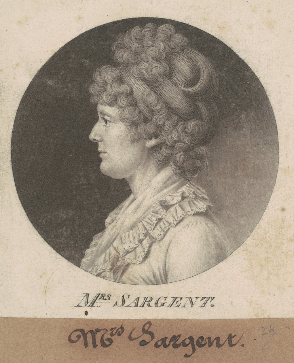 Mary Hawley Macintosh Williams Sargent - Charles B. J. Févret de Saint Mémin