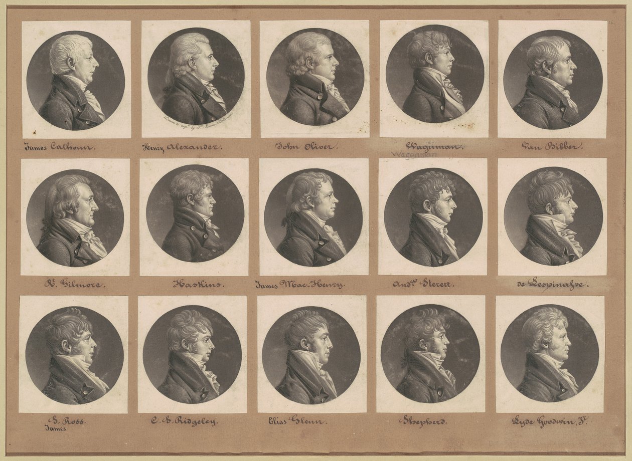 Collection de portraits de Saint-Mémin, Groupe 26 - Charles B. J. Févret de Saint Mémin