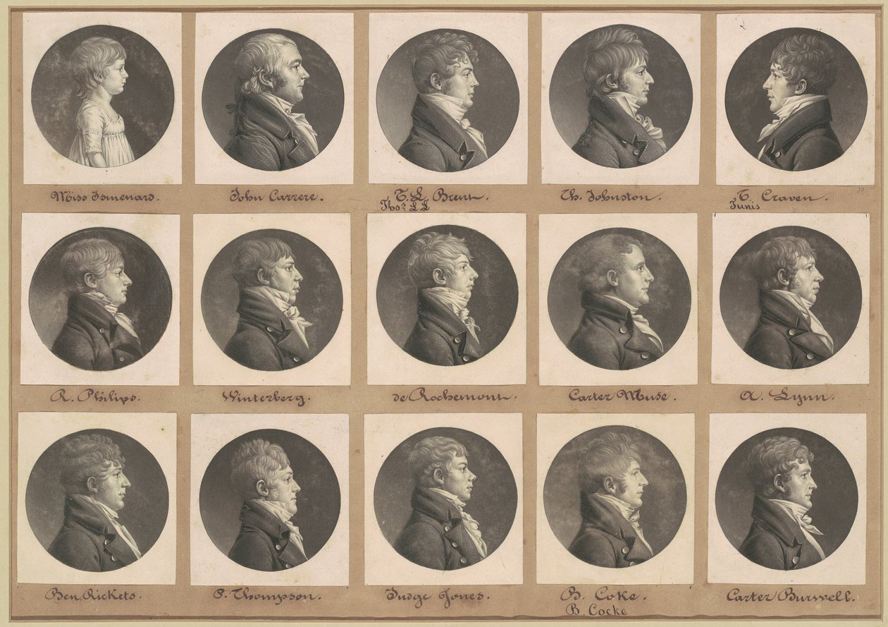 Collection de portraits de Saint-Mémin, Groupe 30 - Charles B. J. Févret de Saint Mémin