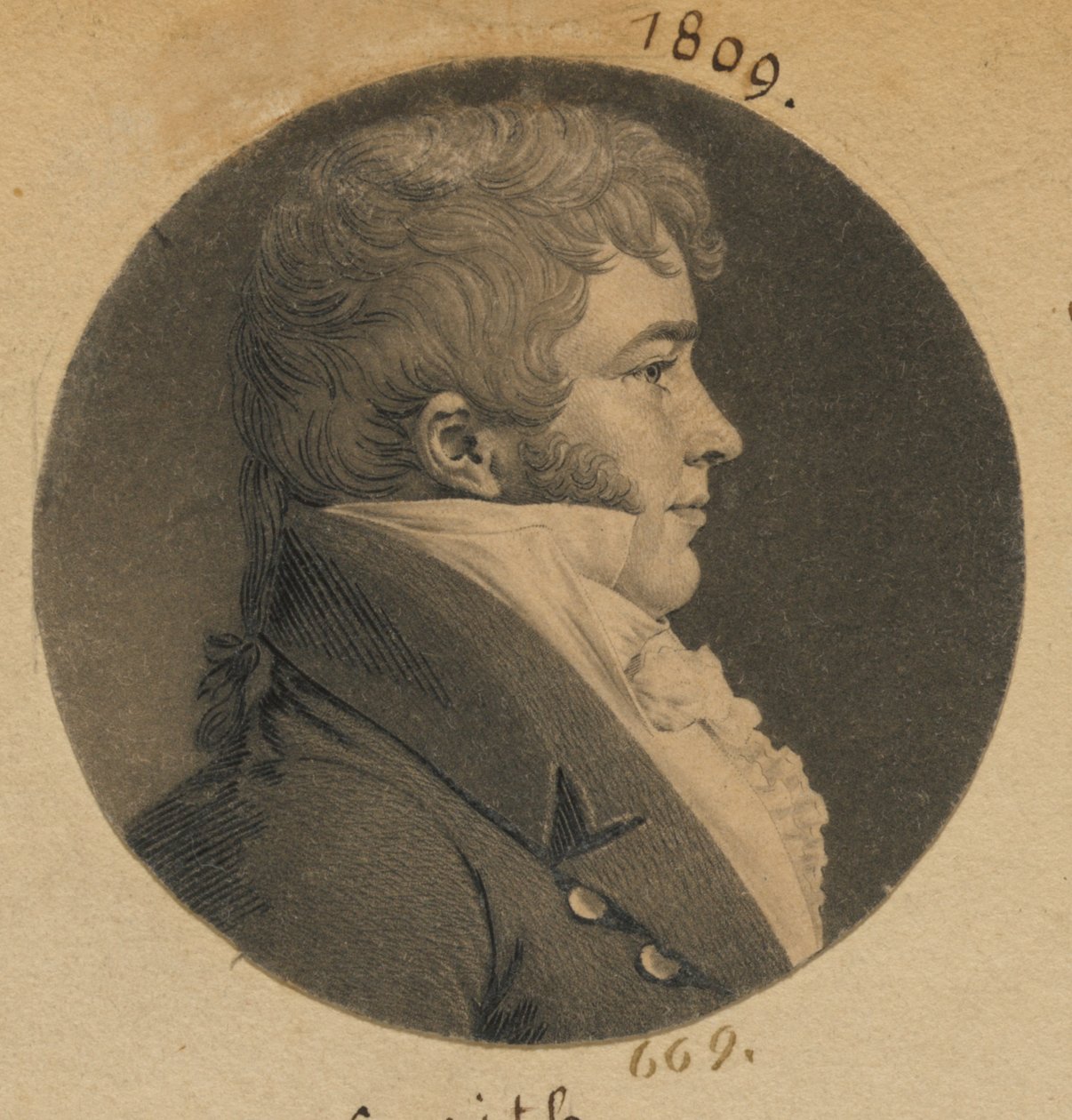 Un homme non identifié - Charles Balthazar Julien Févret de Saint-Mémin