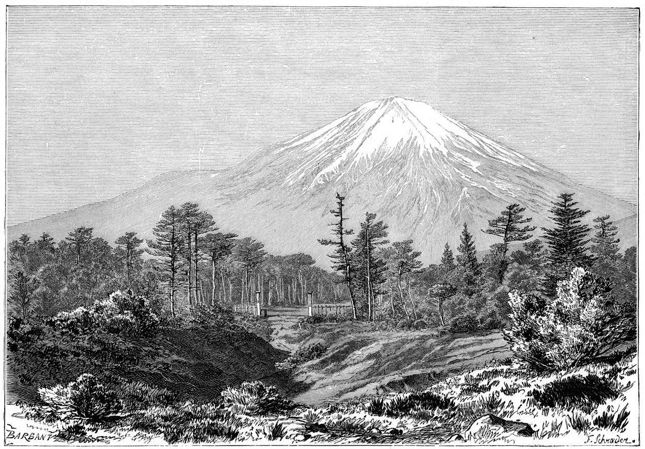 Mont Fuji, Japon, 1895 - Charles Barbant