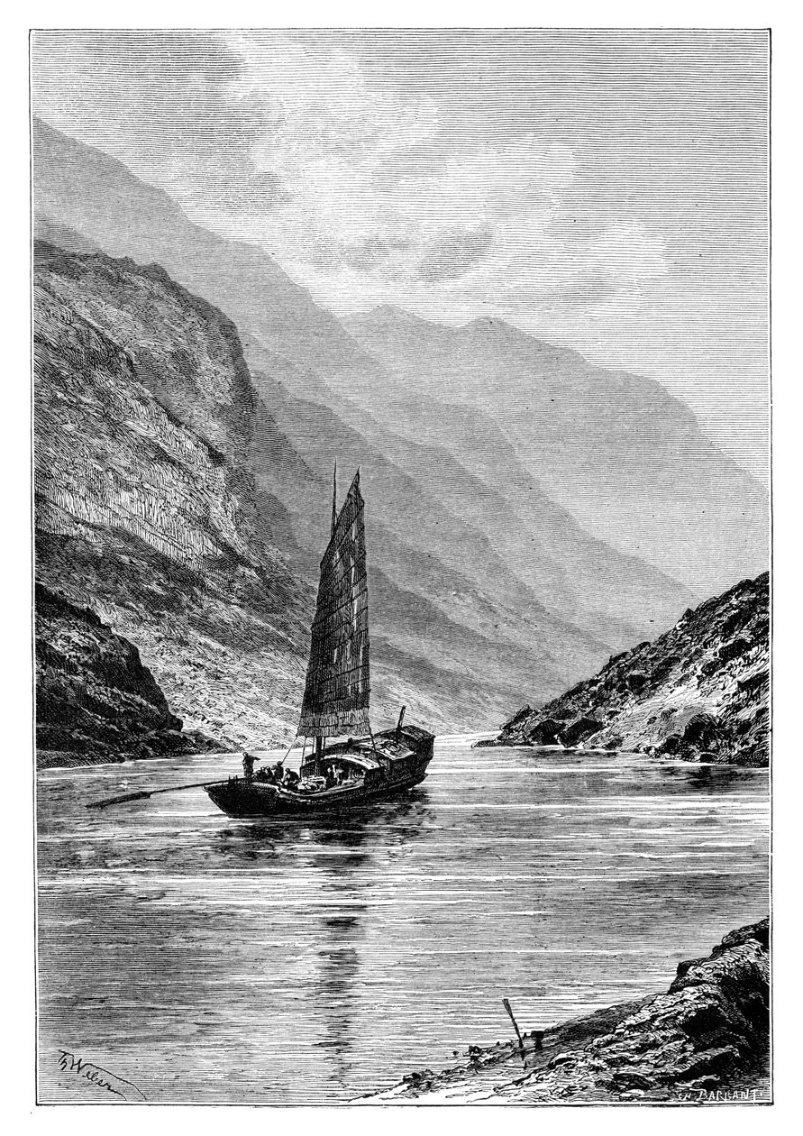 Le fleuve Yangtsé supérieur, Chine, 1895 - Charles Barbant
