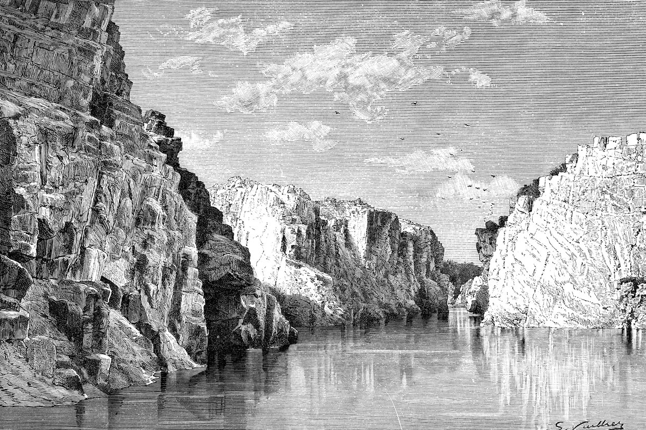 La gorge des Roches de Marbre, Inde, 1895 - Charles Barbant