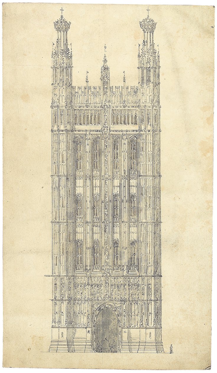 Dessin pour les Chambres du Parlement, c.1836-40 - Charles Barry