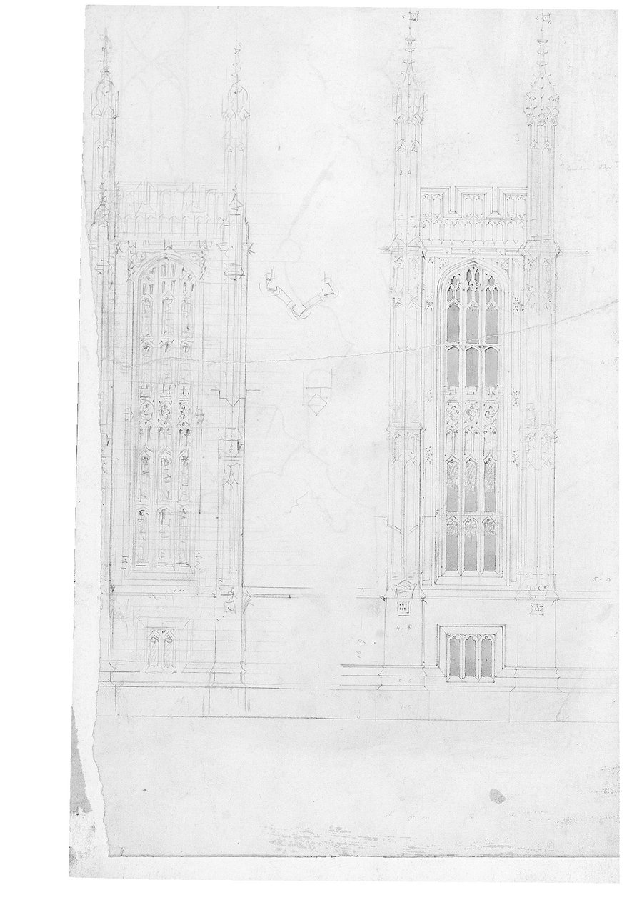 Dessin pour les Chambres du Parlement, vers 1836-40 - Charles Barry