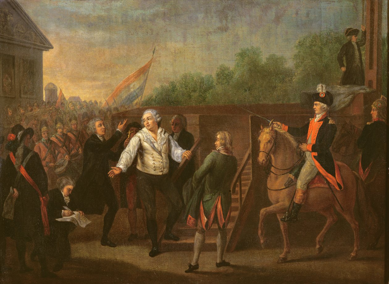 Louis XVI (1754-93) au pied de l