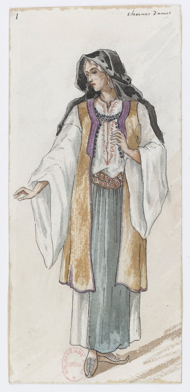 Holmès - La montagne noire - costume designs by Charles Bianchini - 01. Choeurs dames - Charles Bianchini