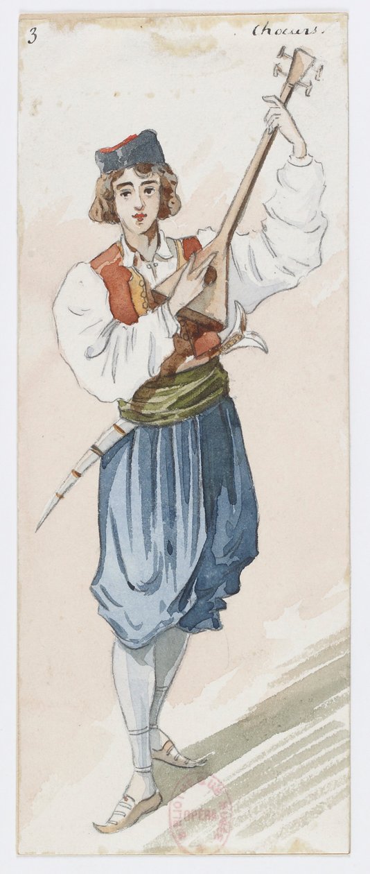 Holmès - La montagne noire - costume designs by Charles Bianchini - 03(a). Choeurs - Charles Bianchini