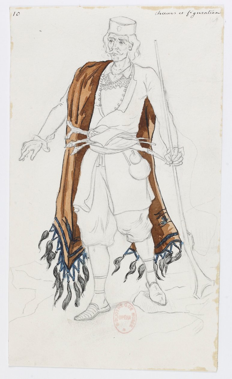 Holmès - La montagne noire - costume designs by Charles Bianchini - 10a. Choeurs et figuration - Charles Bianchini