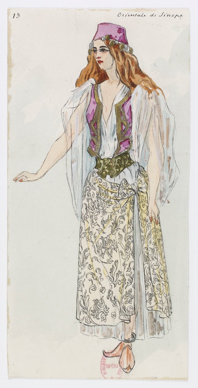 Holmès - La montagne noire - costume designs by Charles Bianchini - 13. Orientale de Sinope - Charles Bianchini