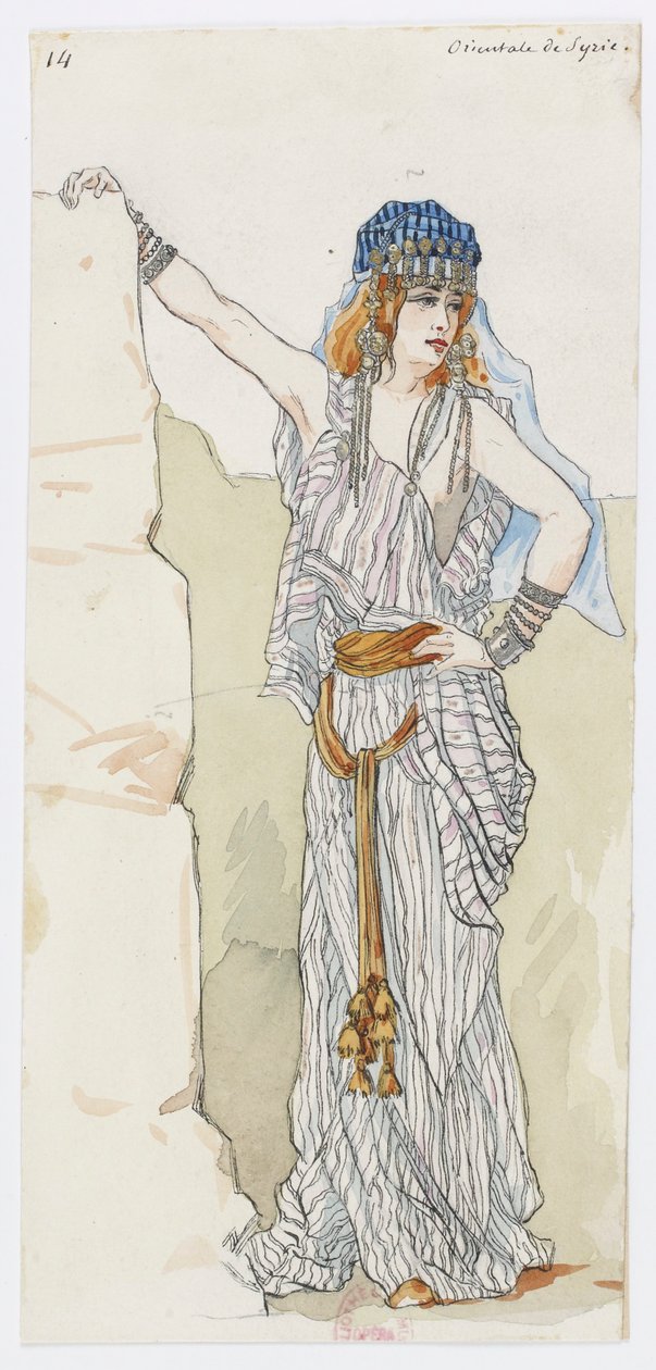 Holmès - La montagne noire - costume designs by Charles Bianchini - 14. Orientale de Syrie - Charles Bianchini