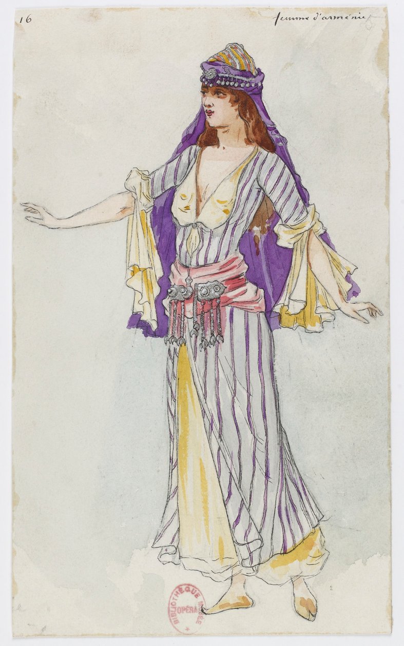 Holmès - La montagne noire - costume designs by Charles Bianchini - 16. Femme d
