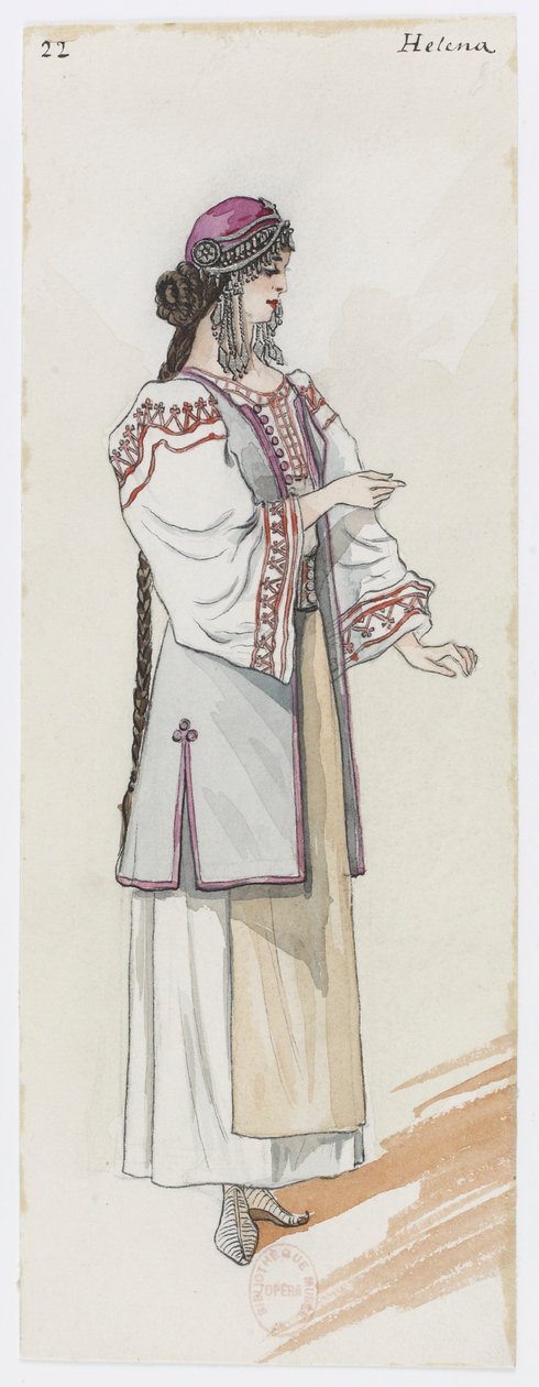 Holmès - La montagne noire - costume designs by Charles Bianchini - 22. Helena - Charles Bianchini