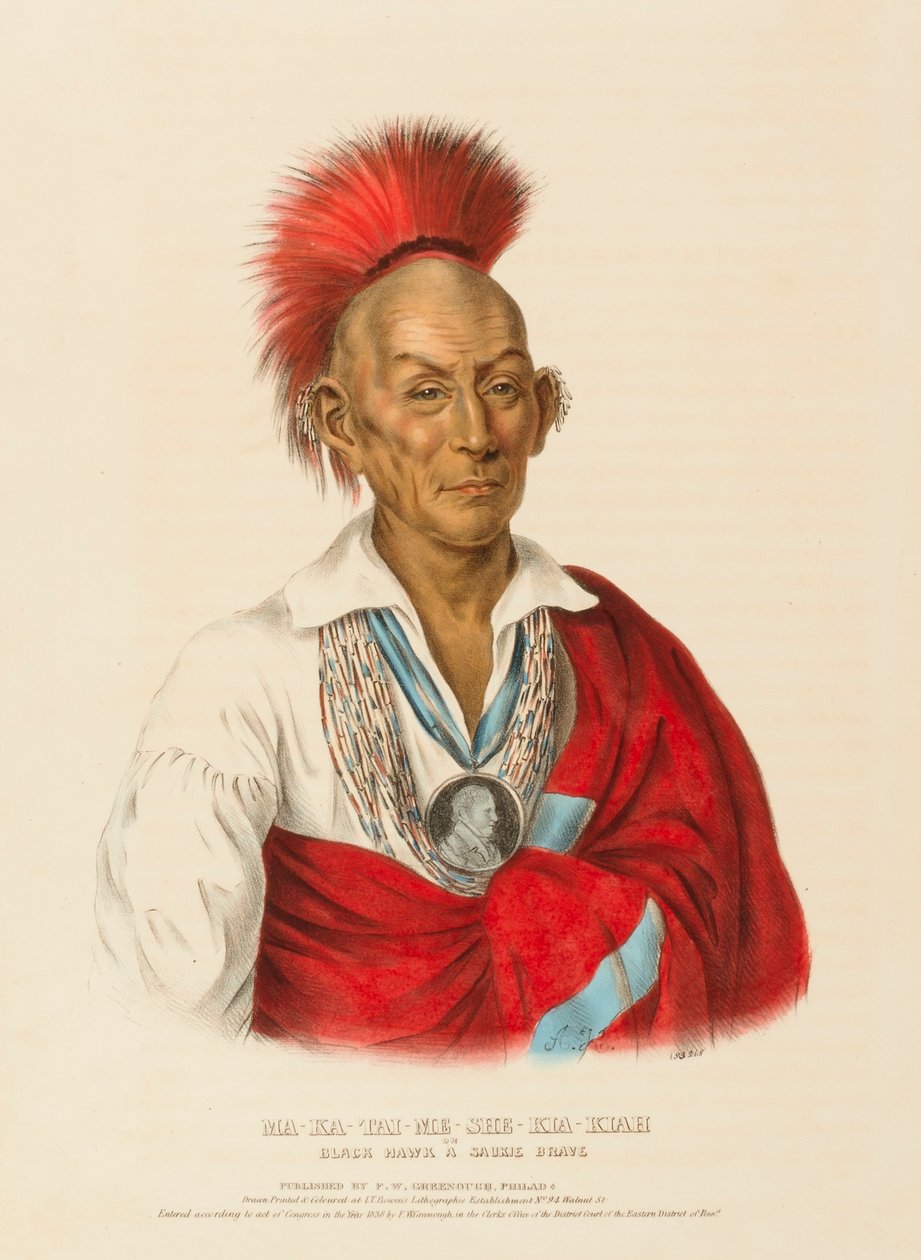 MA-KA-TAI-ME-SHE-KIA-KIAH, extrait de History of the Indian Tribes of North America (Histoire des tribus indiennes d