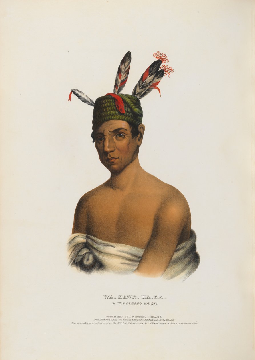Wa-kawn-ha-ka - un chef winnebago - Charles Bird King