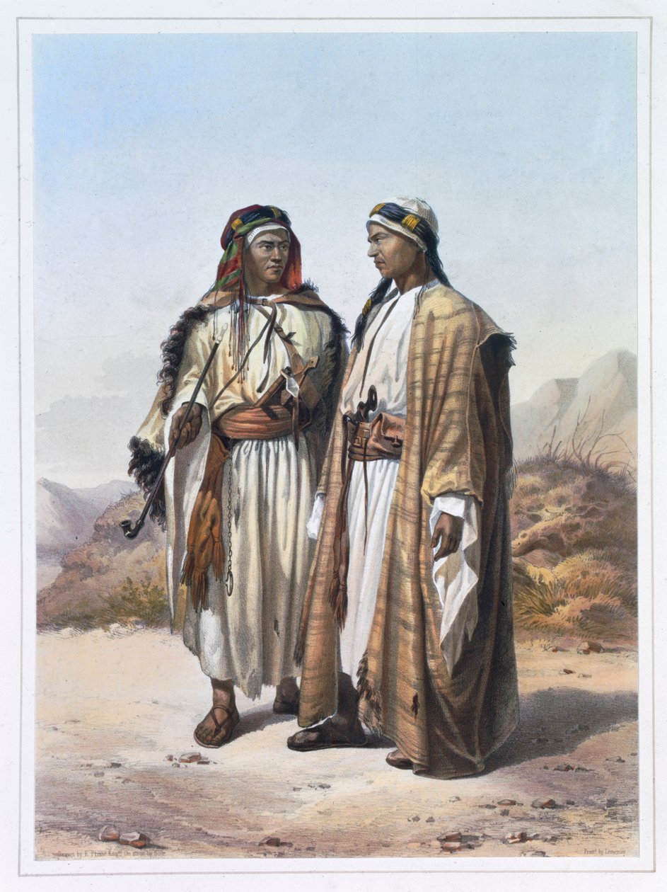 Un Mahazi et un Soualeh Bédouin, 1848 - Charles Bour