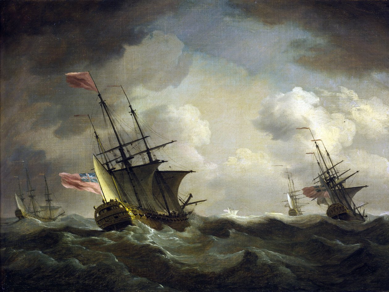 Escadron britannique pris dans le vent - Charles Brooking