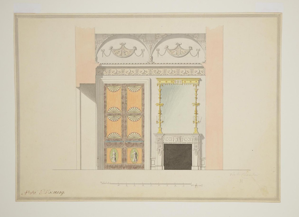 Conception de la Bibliothèque du Cabinet, Début des années 1780 - Charles Cameron
