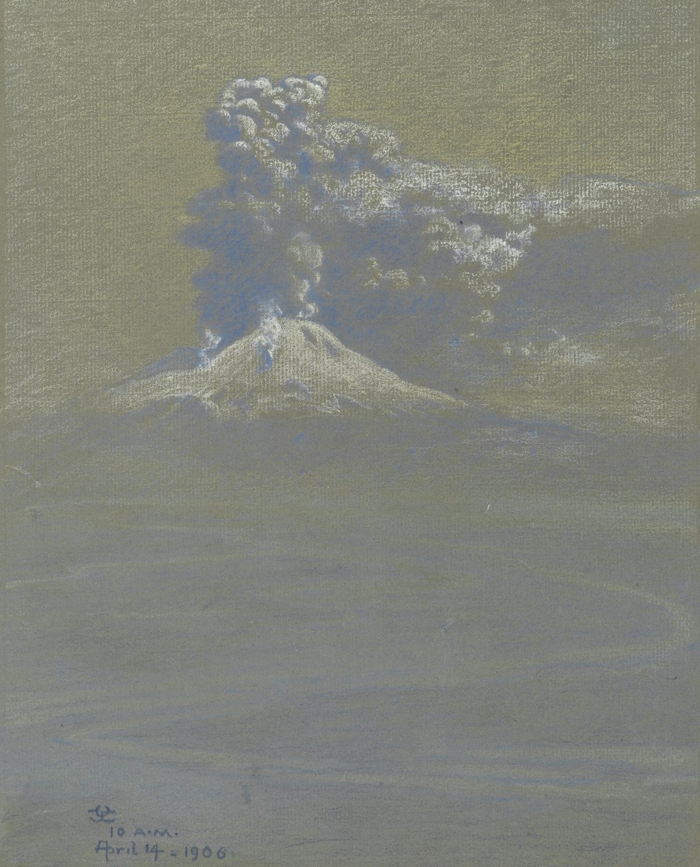Une pluie de cendres sur Ottaviano, 14 avril 1906 - Charles Caryl Coleman