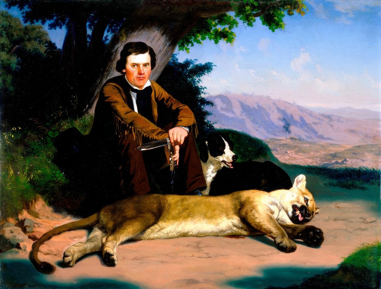 Ch. Ch. Nahl, Peter Quivey et le lion de montagne - Charles Christian Nahl