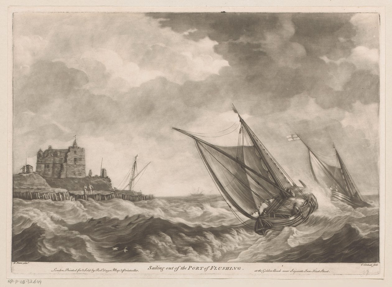 Voiliers quittant le port de Flessingue - Charles Corbutt