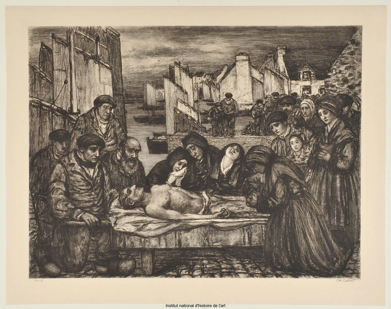 Douleur au pays de la mer ou Les victimes de la mer (épreuve a) - Charles Cottet