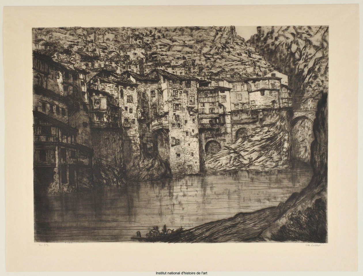 Pont-en-Royans (grande planche) (épreuve a) - Charles Cottet
