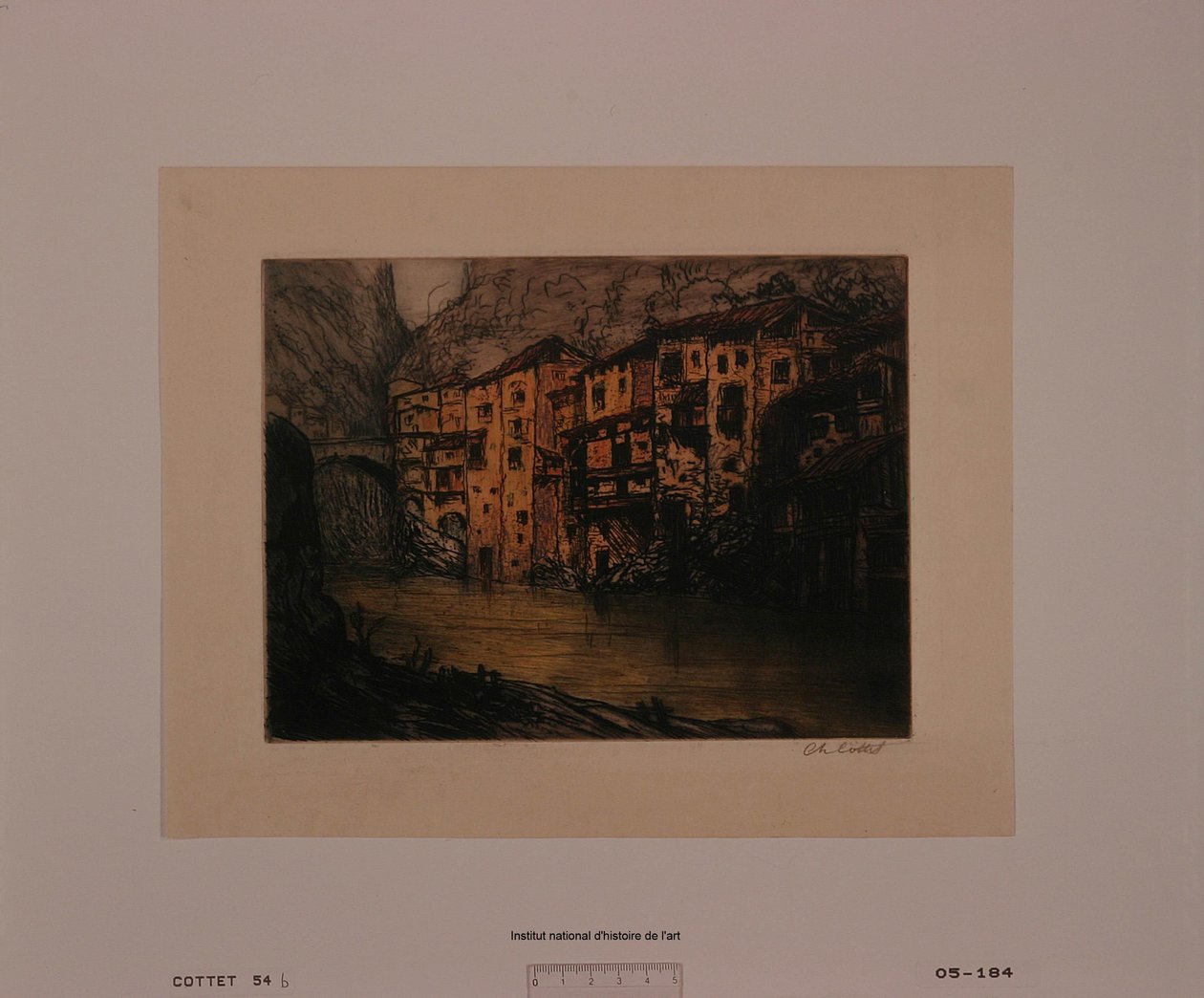 Pont-en-Royans (petite planche) (épreuve b) - Charles Cottet