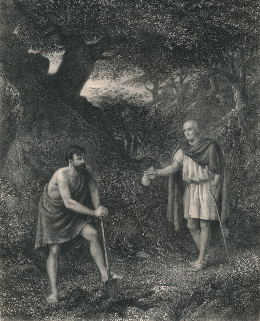 Timon et Flavius Timon d'Athènes, vers 1870