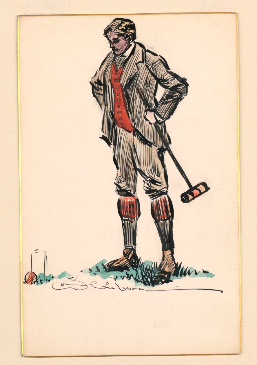 Joueur de croquet - Charles Dana Gibson