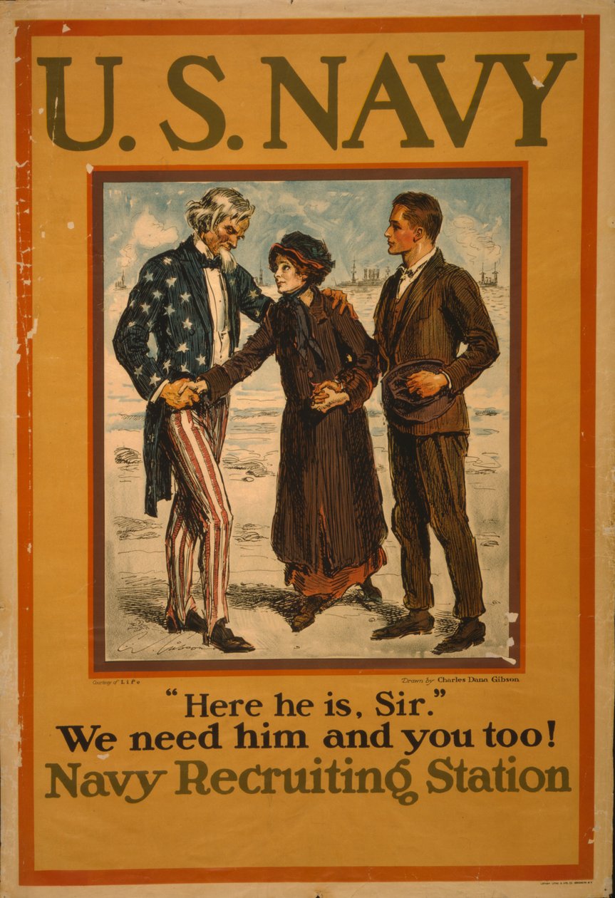 U.S. Navy "Here he is, sir" Nous avons besoin de lui et de vous aussi ! - Charles Dana Gibson
