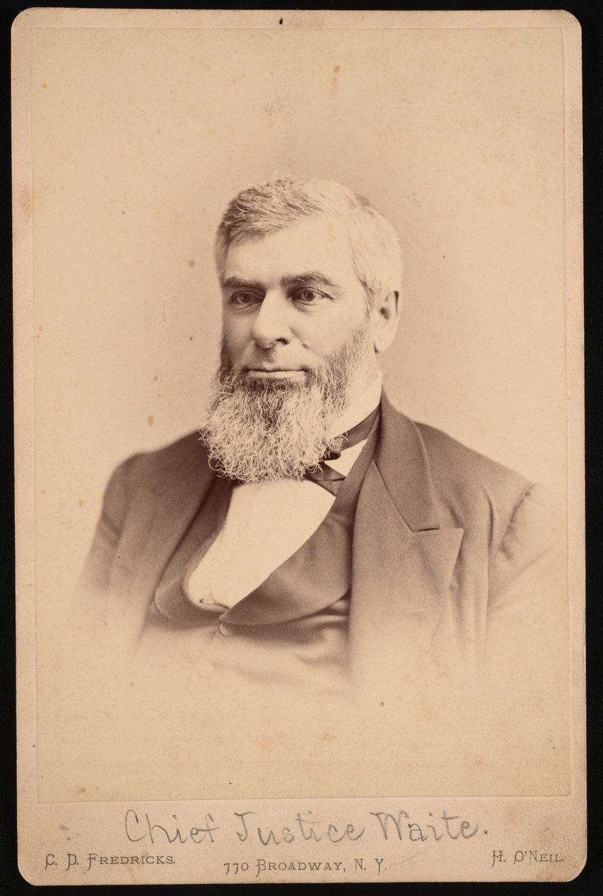 Portrait de Morrison Remick Mott Waite 1816-1888, avant 1888 - Charles De Forest Fredricks