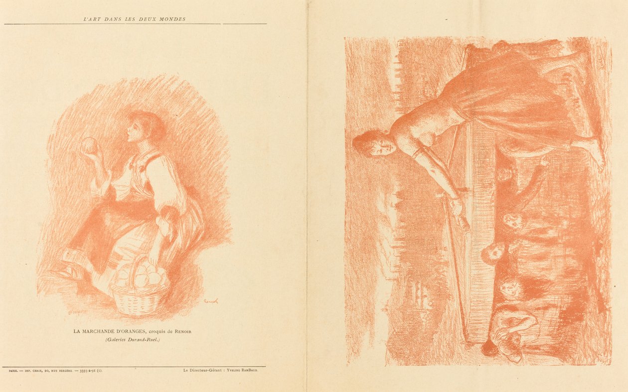 La Meule; Jeune premier! [recto] - Charles Decaux after John Lewis Brown
