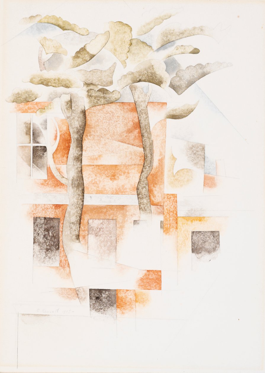Bermudes : Maisons vues à travers les arbres - Charles Demuth