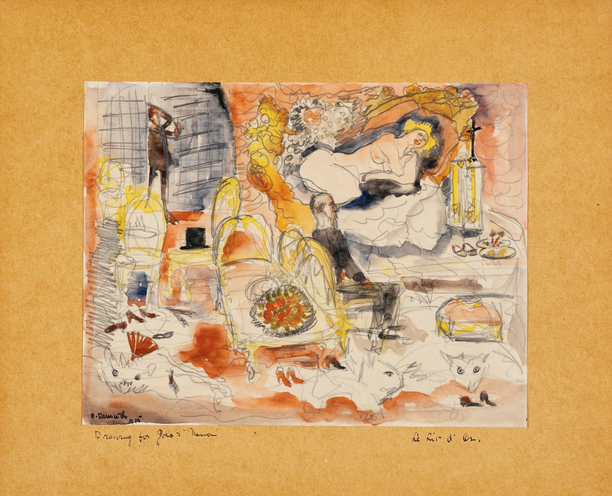Le comte Muffat découvre Nana avec le marquis de Chouard - Charles Demuth