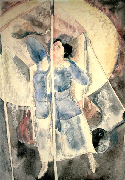 Femme avec sac de frappe - Charles Demuth