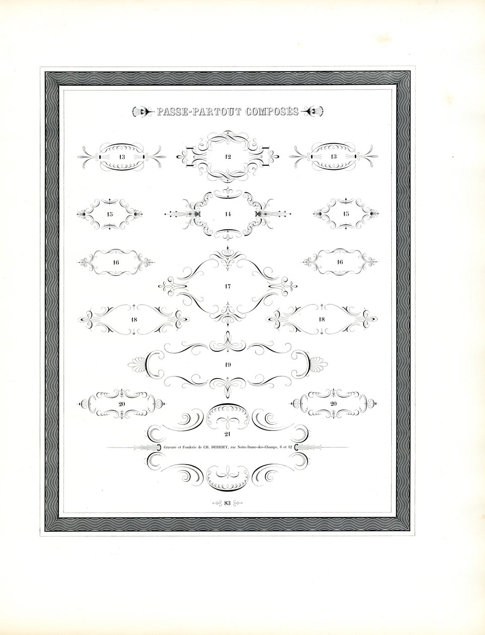 Éléments supplémentaires du cartouche (impression) - Charles Derriey