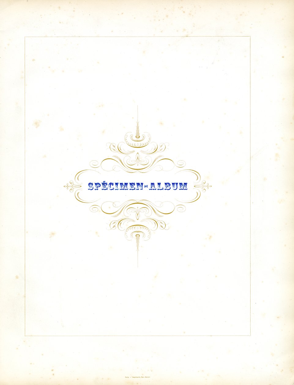Ornement de titre calligraphique pour le livre de spécimens de caractères (imprimé) - Charles Derriey