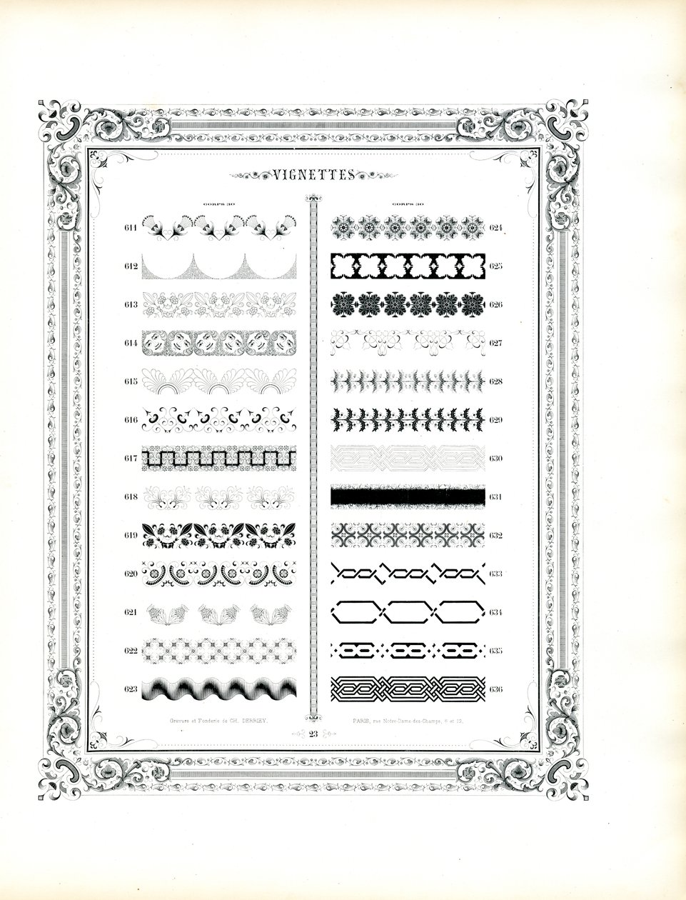 Bordures décoratives et motifs ornementaux (imprimé) - Charles Derriey