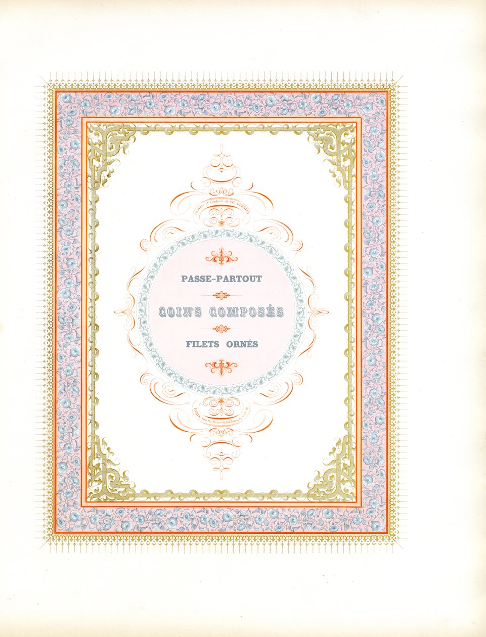 Cadre décoratif avec Passepartout (impression) - Charles Derriey