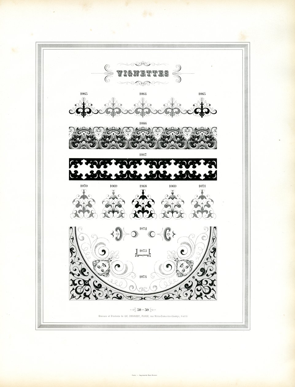 Vignettes décoratives et éléments de bordure (imprimé) - Charles Derriey