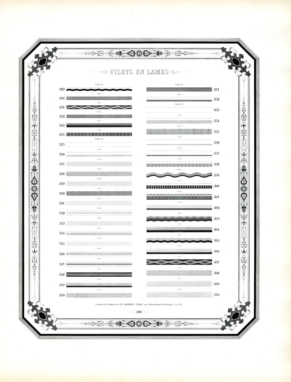 Éléments de lignes typographiques (impression) - Charles Derriey