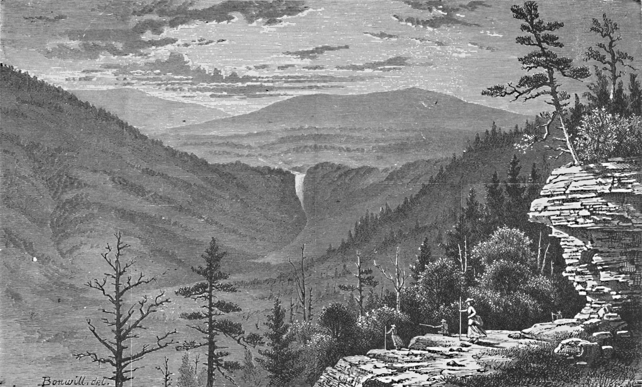 Rocher au coucher du soleil, Montagnes Catskill, 1883 - Charles E. H. Bonwill