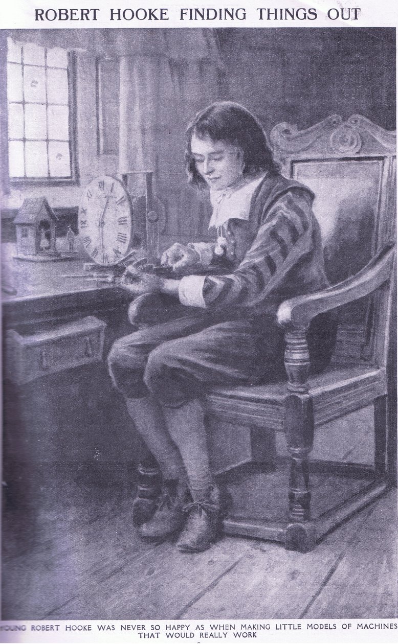 Robert Hooke découvrant des choses - Charles Edmund Brock