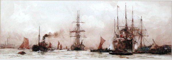 Le Bassin Inférieur, Londres - Charles Edward Dixon