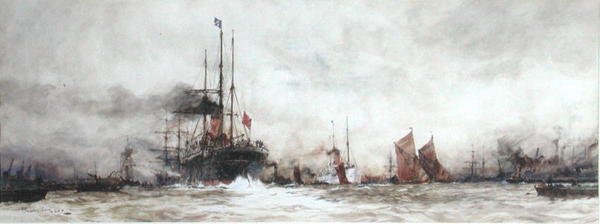 La Tamise à Blackwall Reach - Charles Edward Dixon